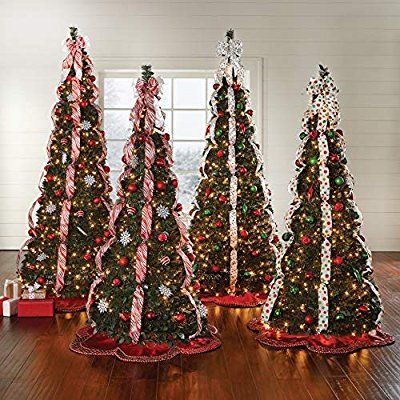 Red Foil Christmas Pop Up Tree Decoration Ideas