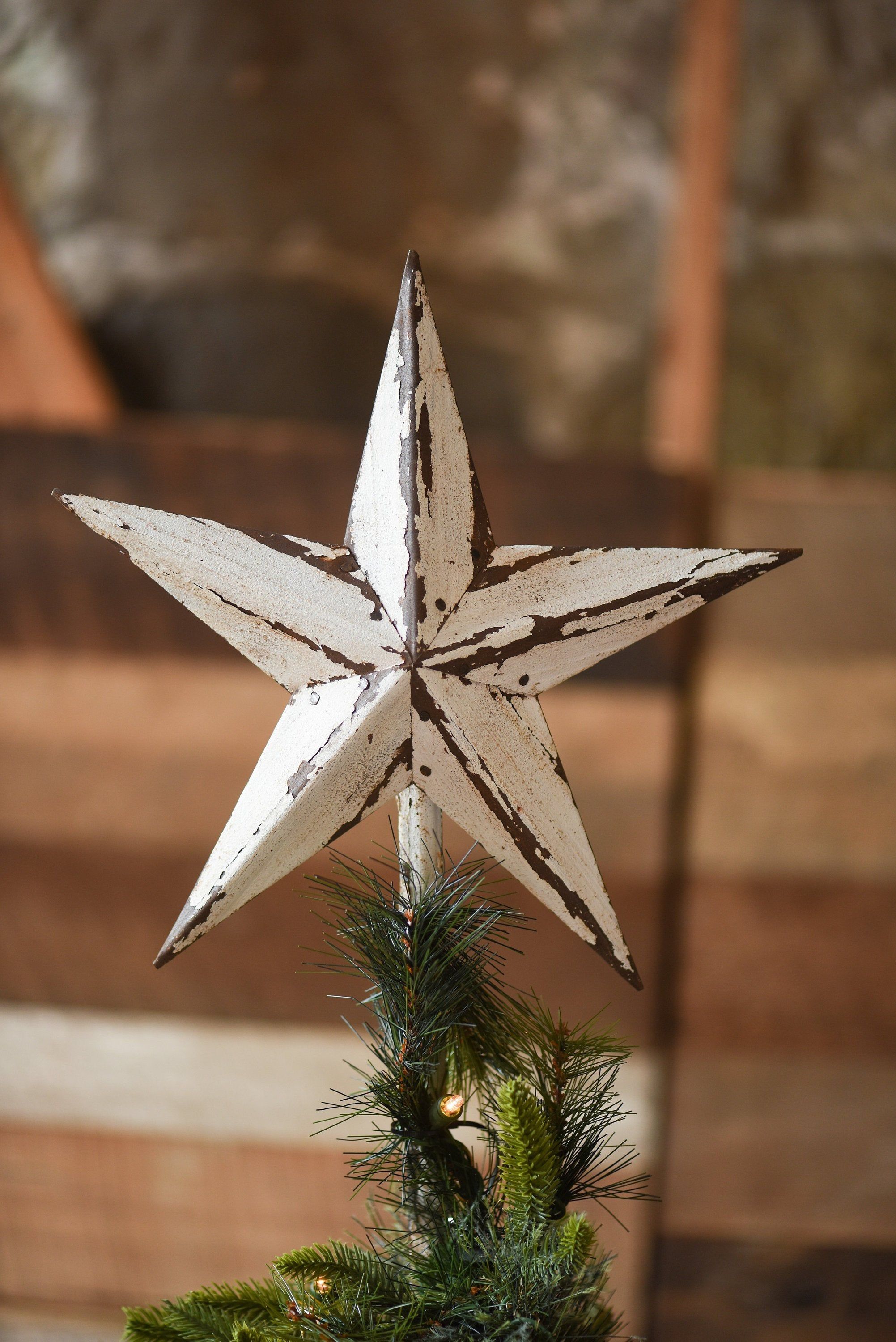 White Christmas Tree Star Decor