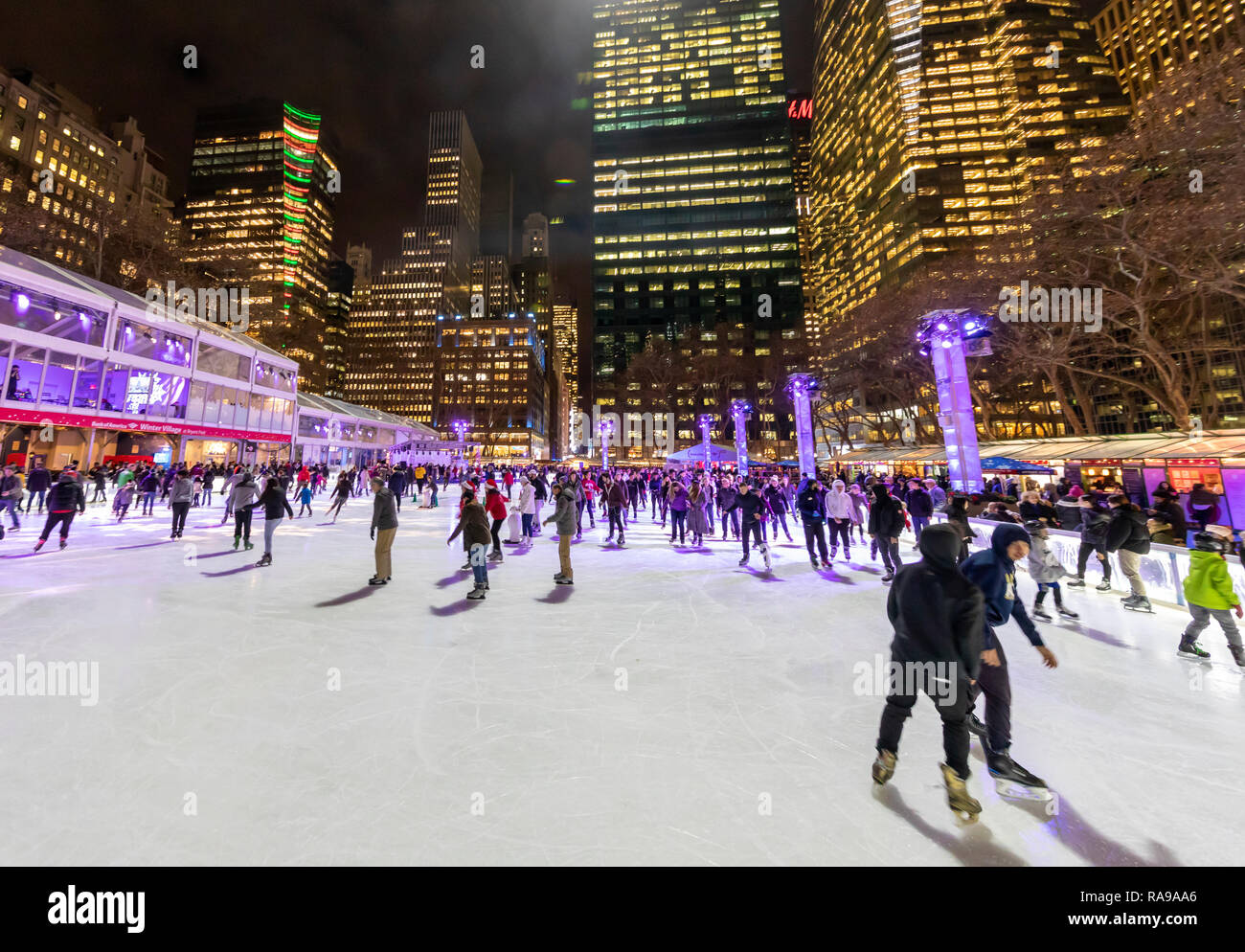 Bryant Park Holiday Market Ice Skating Rink