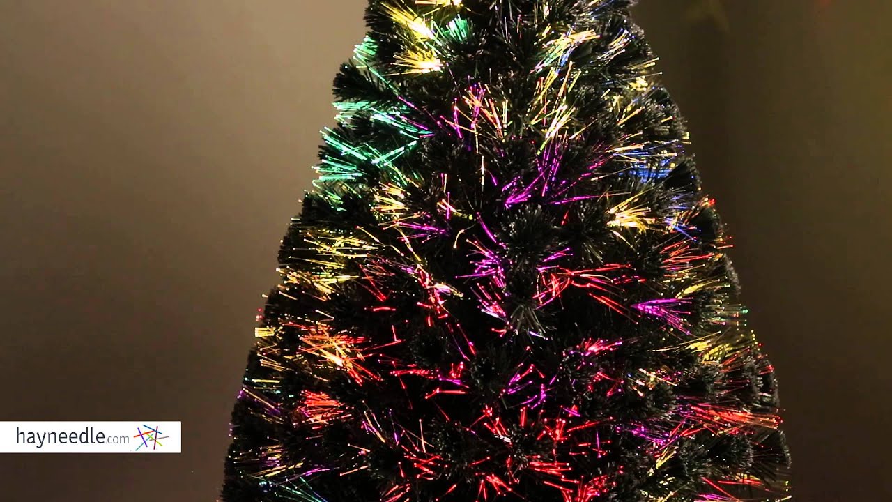 Fiber Optic Christmas Trees with Colorful Lights