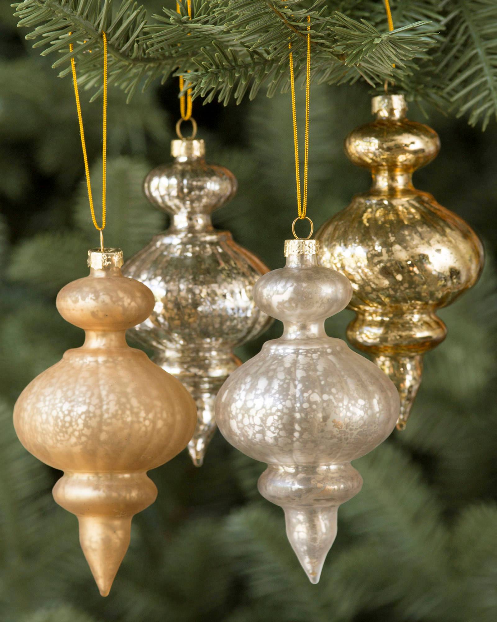 Gold and Silver Christmas Ornaments