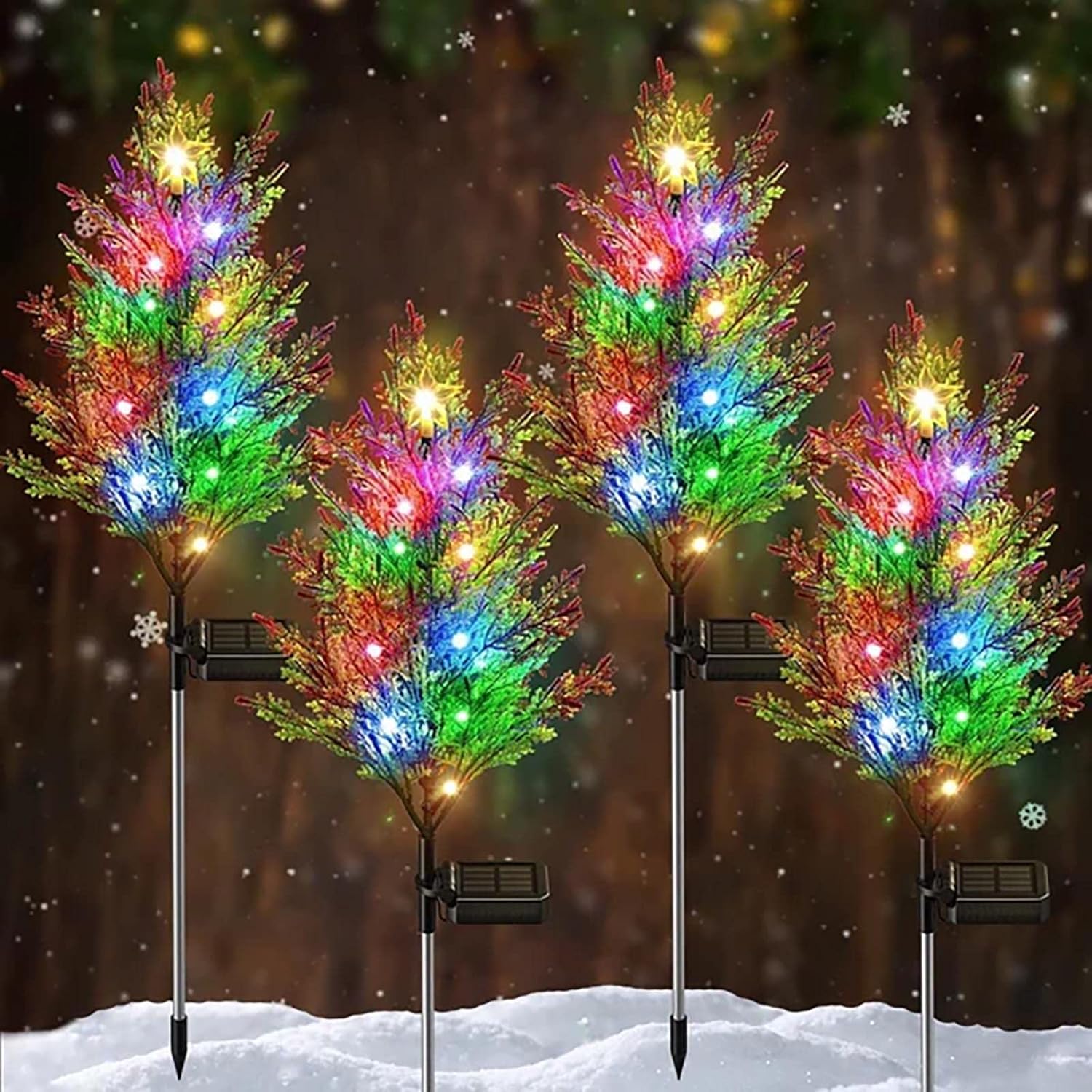 Outdoor Christmas Tree Solar Lights