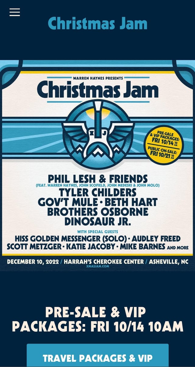 Asheville Christmas Jam Lineup