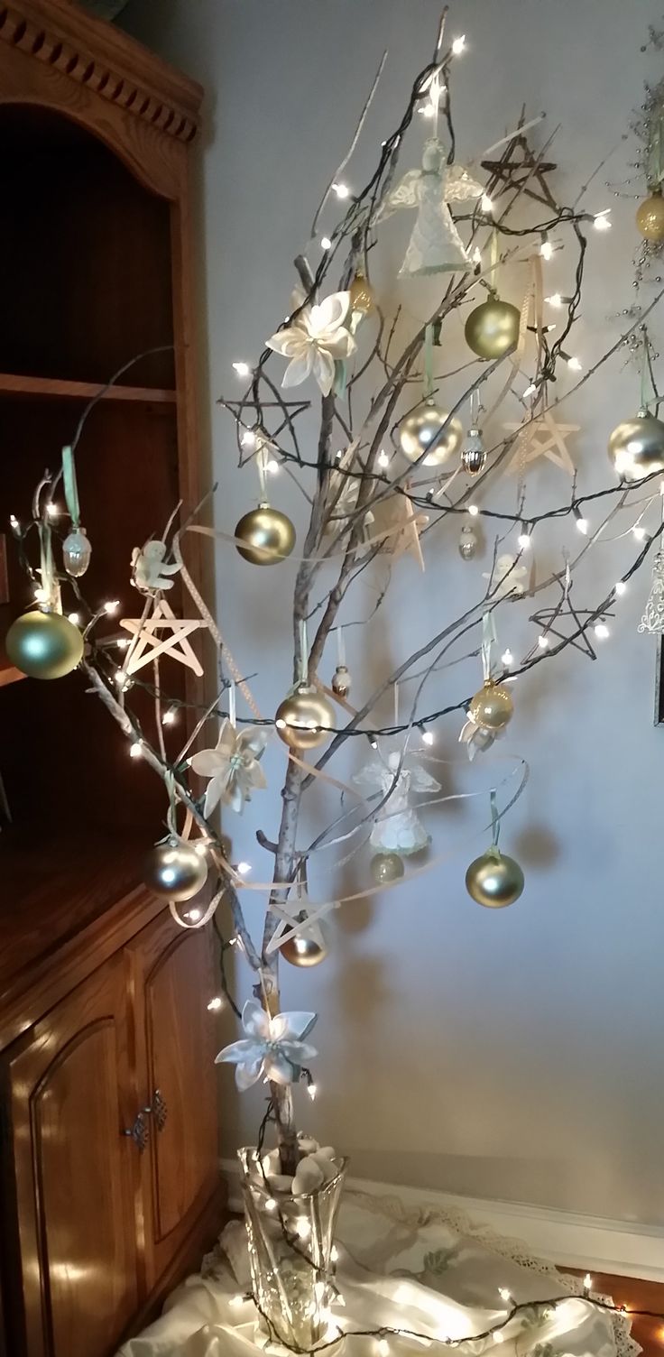 Christmas Tree Branch Decorating Ideas