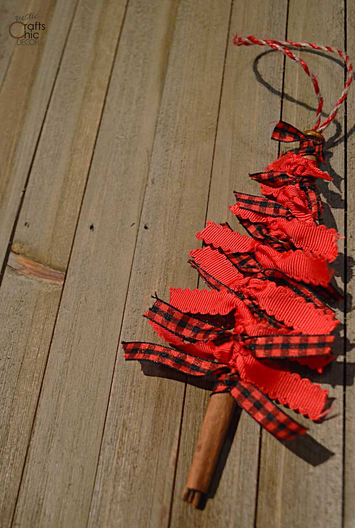 Red Ribbon Ornament Combo Christmas Tree