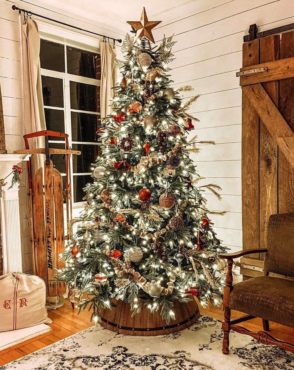 Rustic Christmas Tree Decor Ideas