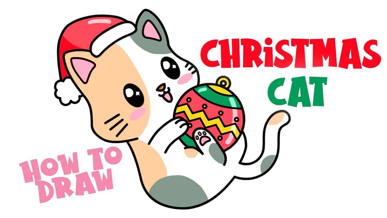 5 Easy Steps To Draw A Christmas Cat