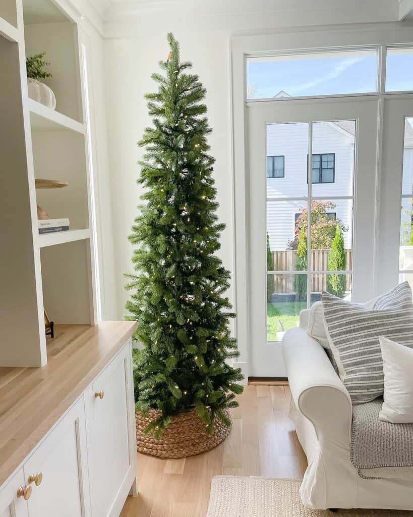 Tall and Thin Christmas Tree Decorating Ideas Photo