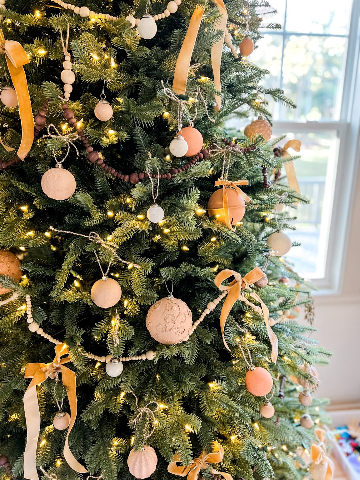 Terra cotta Christmas tree ornaments