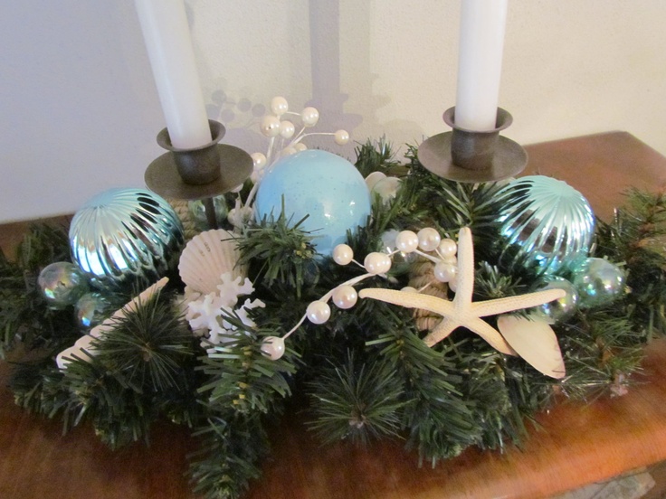 Christmas Candle Centerpiece Ideas for a Coastal Christmas