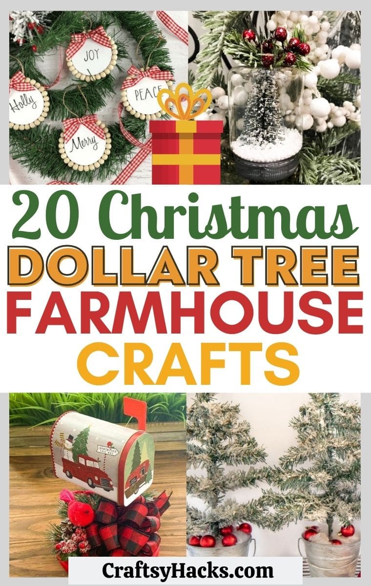 7 Dollar Tree Farmhouse Christmas Decor Ideas