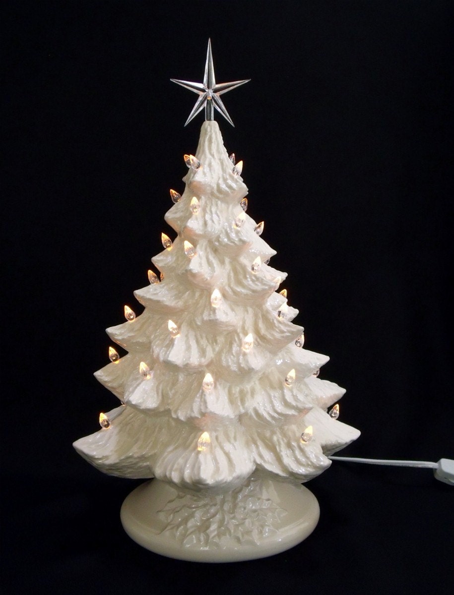 White Porcelain Christmas Tree Decorating Ideas