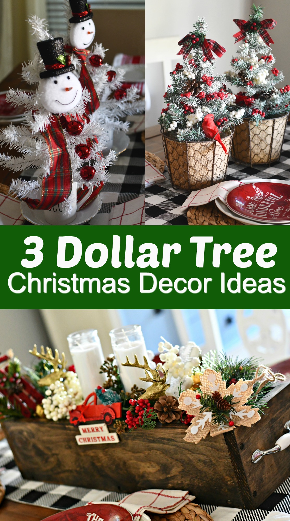 Vintage Christmas Decor Ideas from Dollar Tree