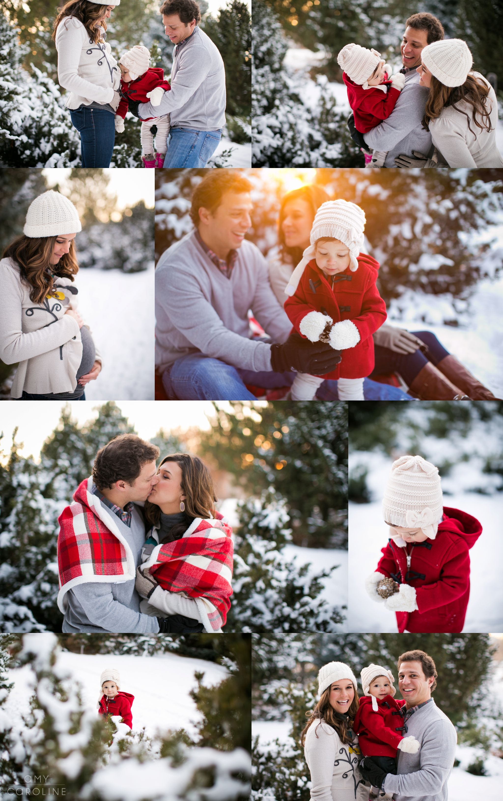 Christmas Family Photo Ideas with Snow