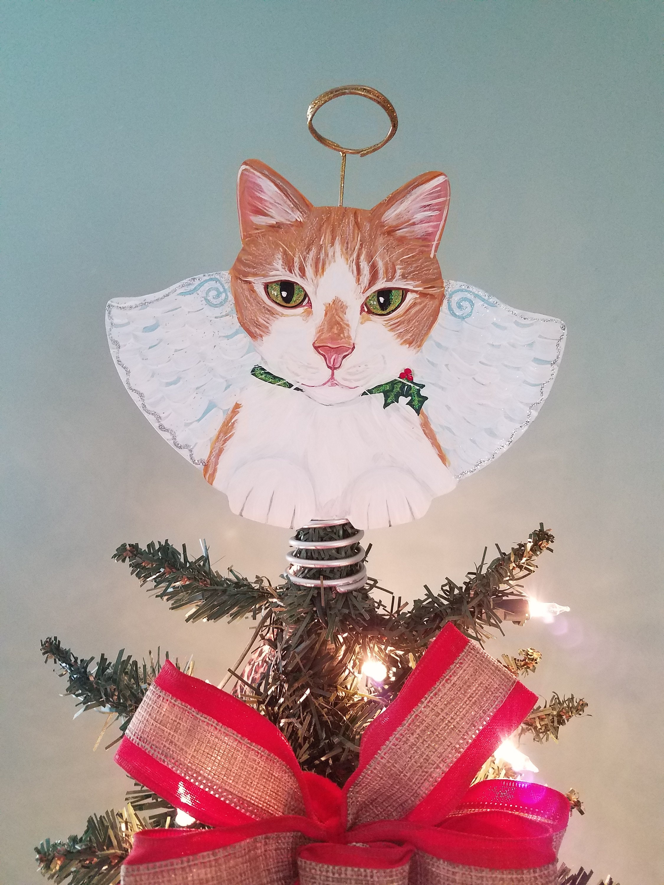 Cat Christmas Tree Topper