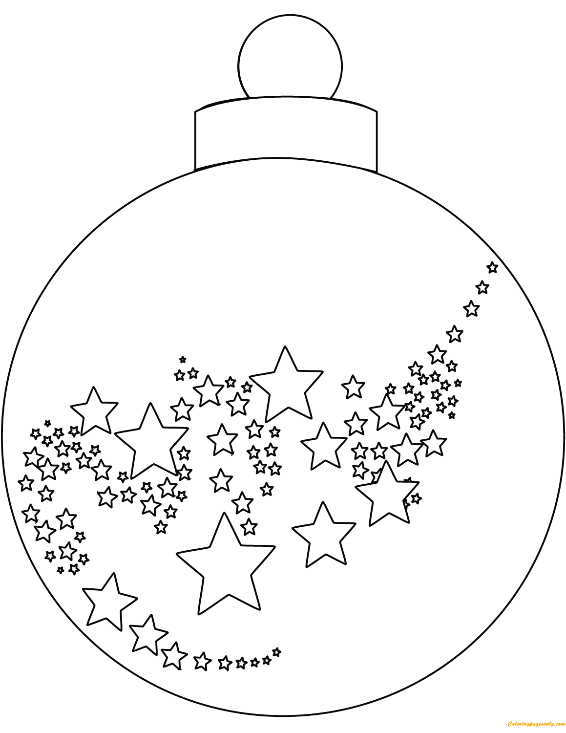 Christmas Ball Ornaments Colouring Page