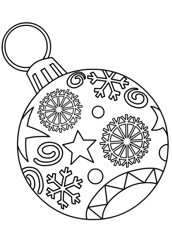 Christmas Ball Pattern Colouring Page