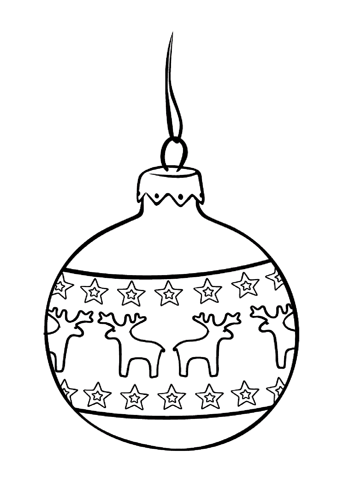 Christmas Balls Colouring Pages