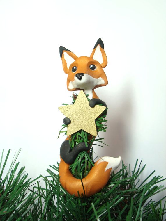 Fox Christmas Tree Topper