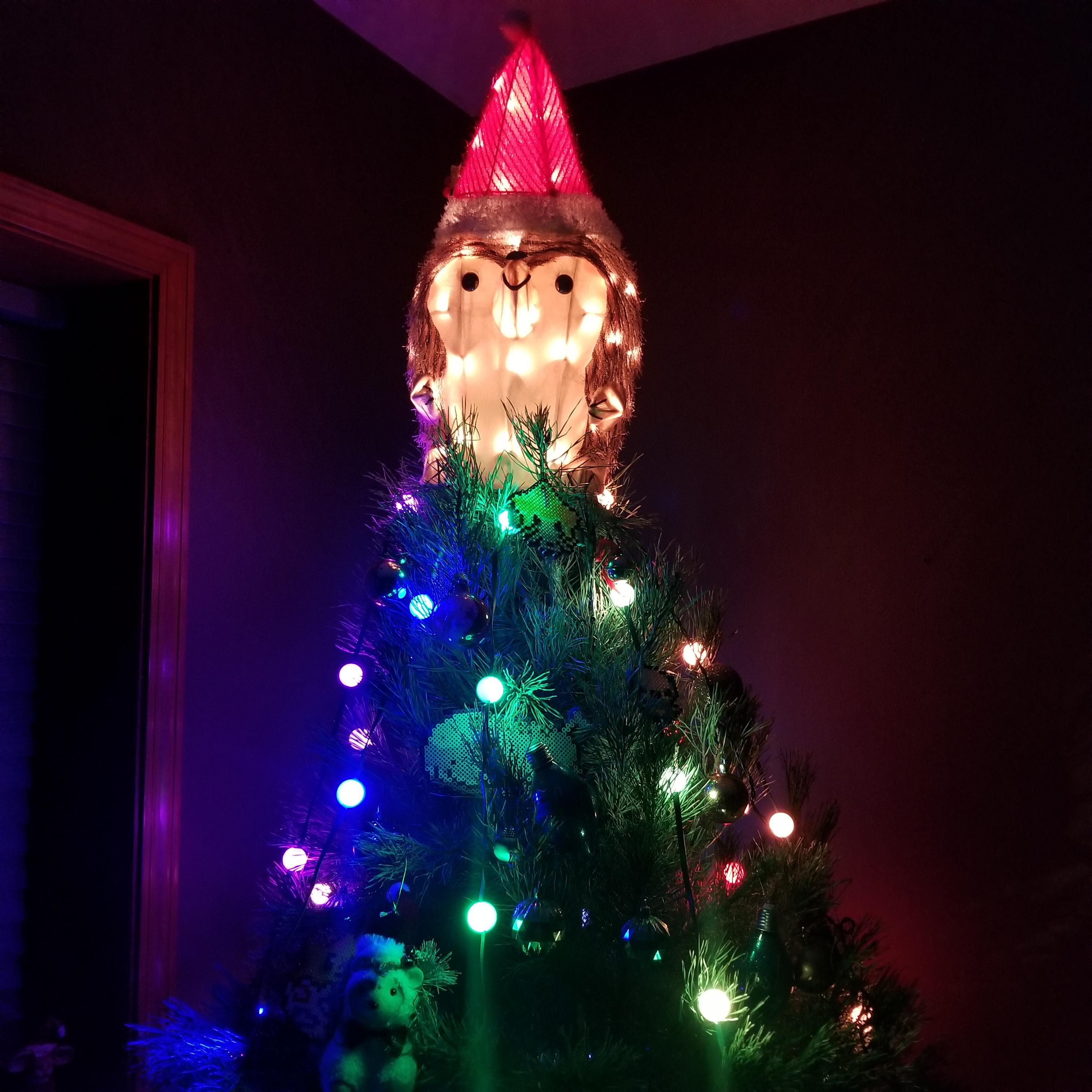 Hedgehog Christmas Tree Topper