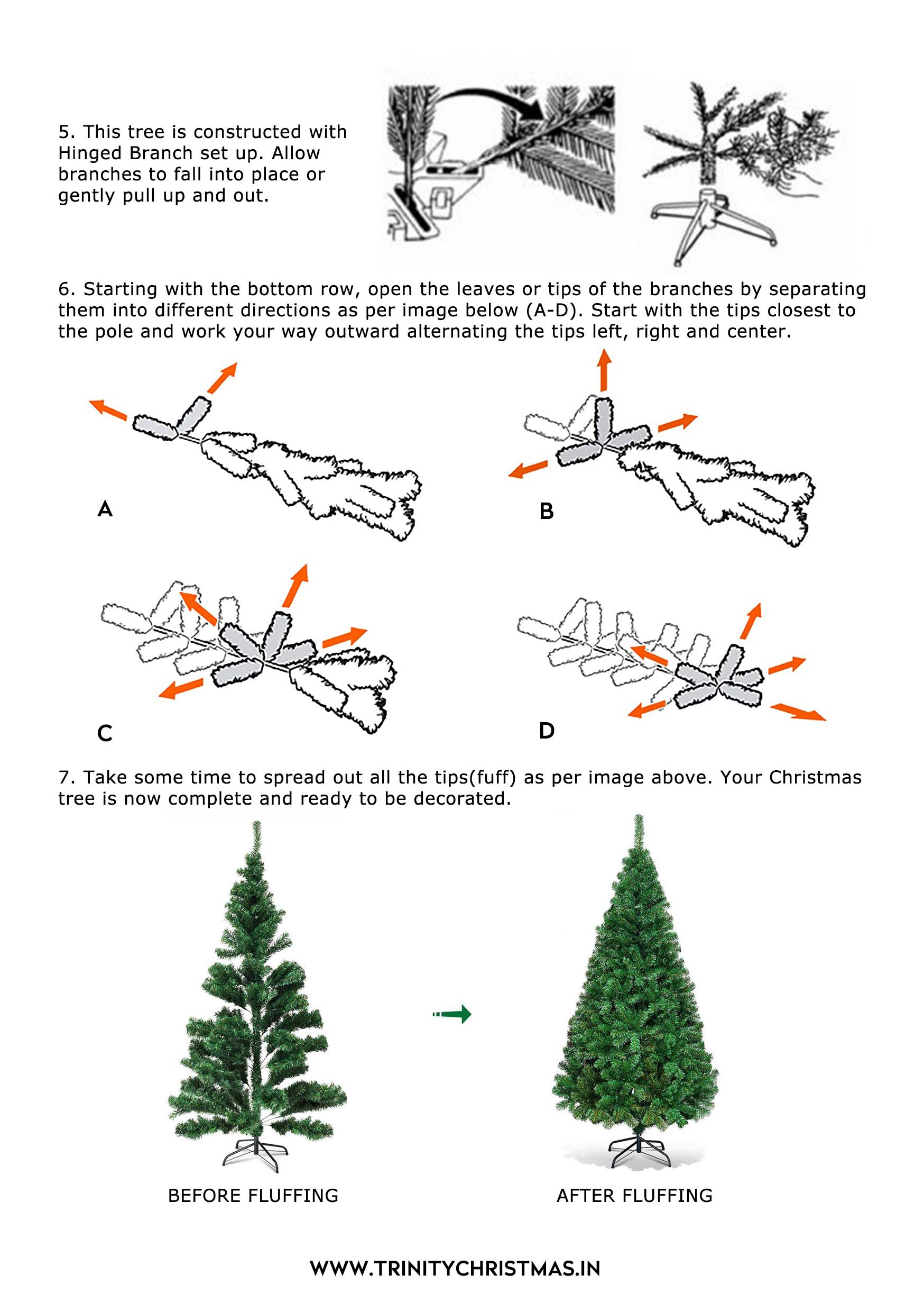 Home Decorators T36 Christmas Tree Assembly Instructions