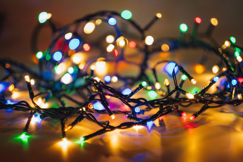 Angled Christmas Tree Lights