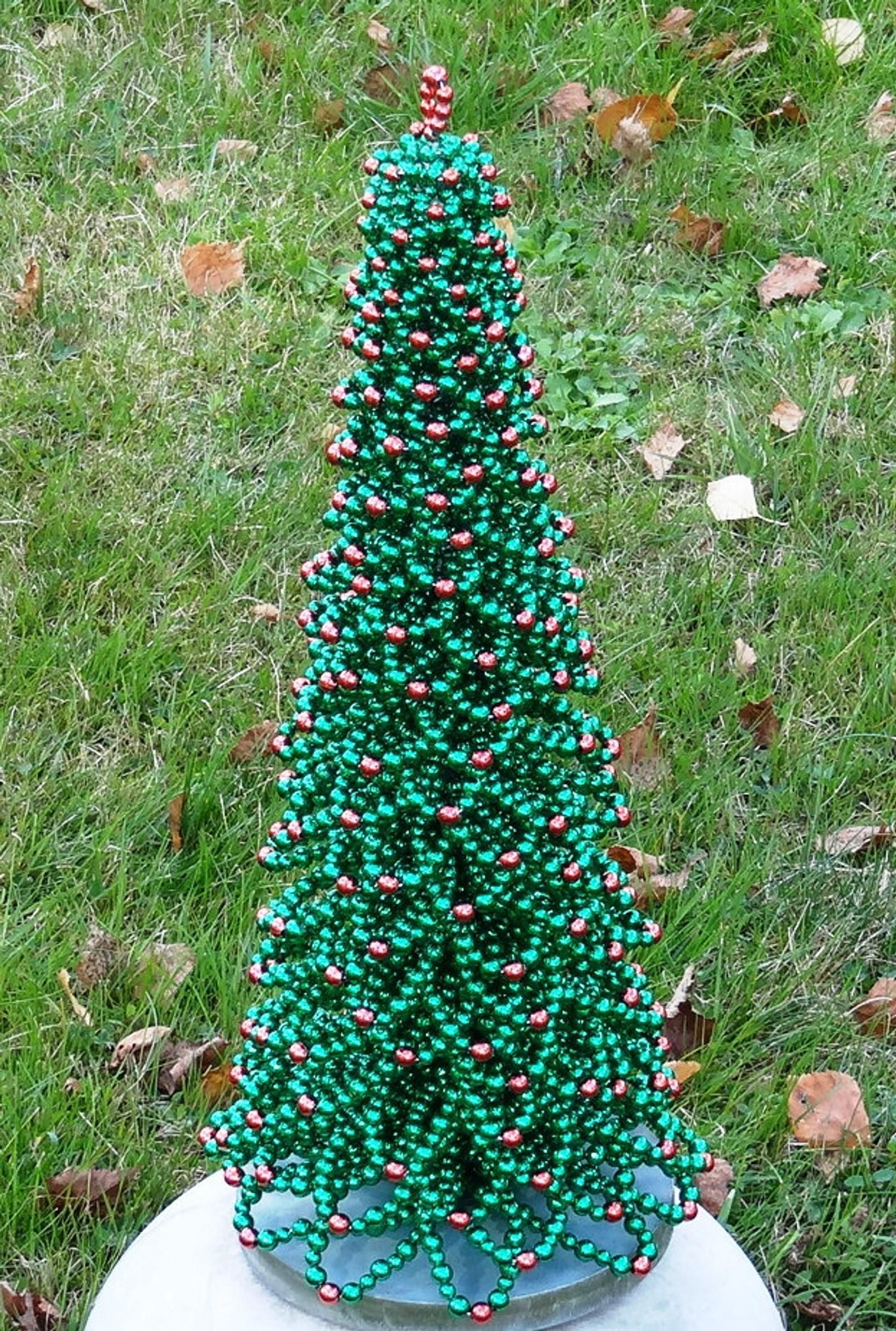 Beaded Christmas Tree Shape