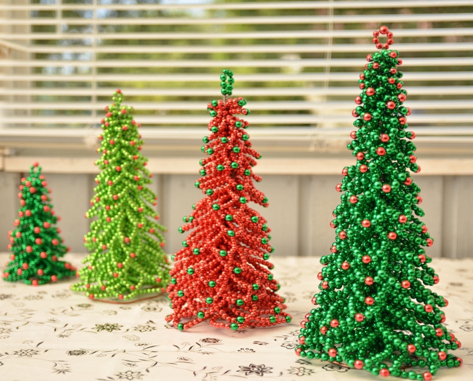 Beaded Christmas Tree Variations