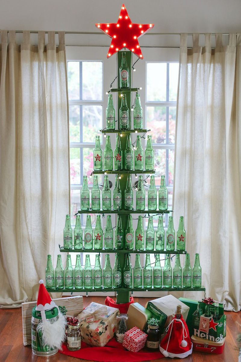 Bottle Christmas Tree Decoration Ideas