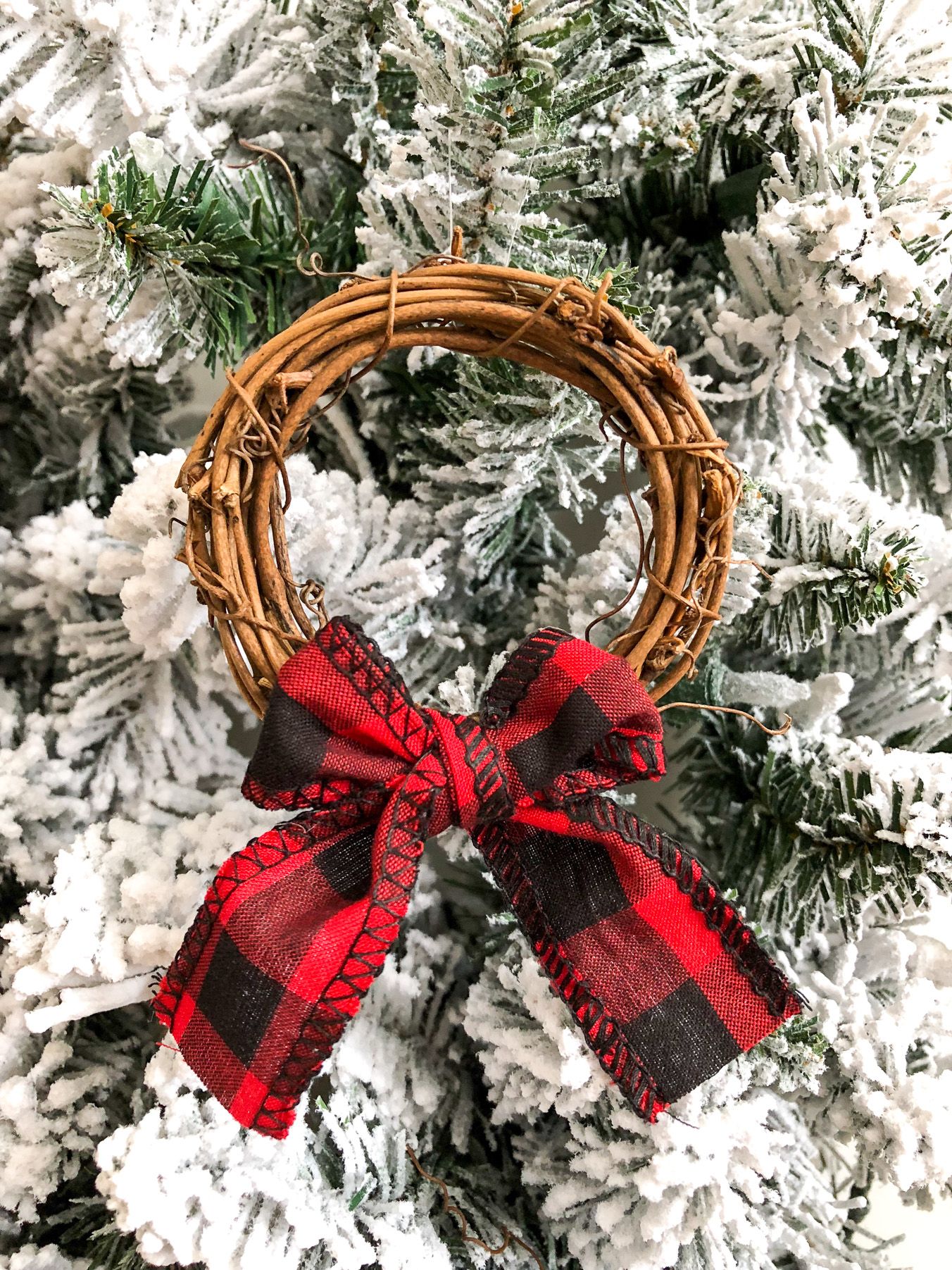 Buffalo Plaid Christmas Ornaments