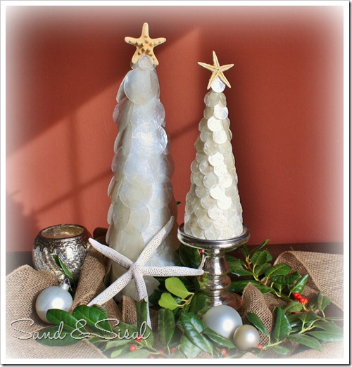 Capiz Shell Christmas Tree Decorating Ideas