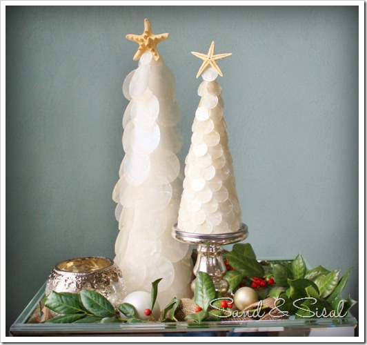 Capiz Shell Christmas Tree Decorating Ideas