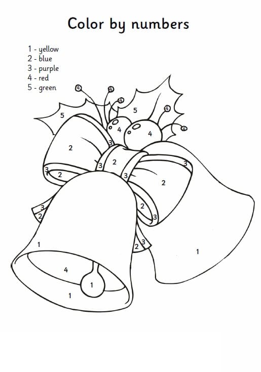 Christmas Bell Color by Number