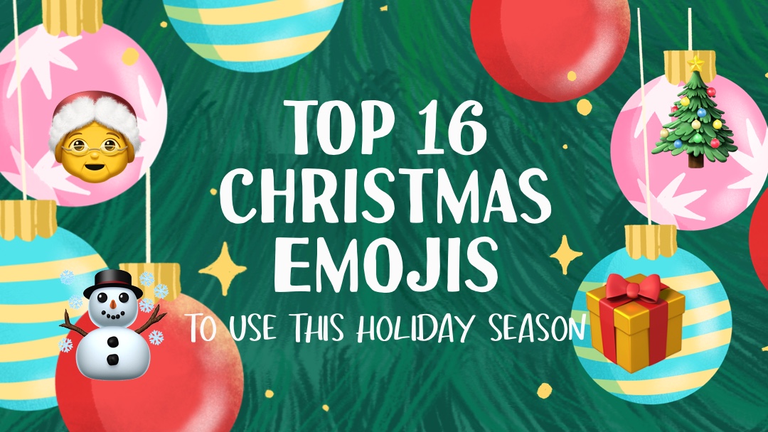 Christmas holiday emoji message