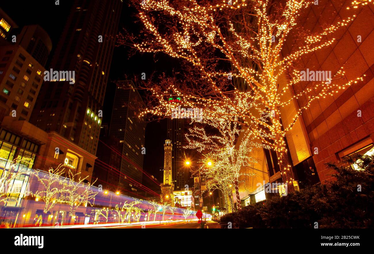 Christmas Lights Chicago Riverwalk