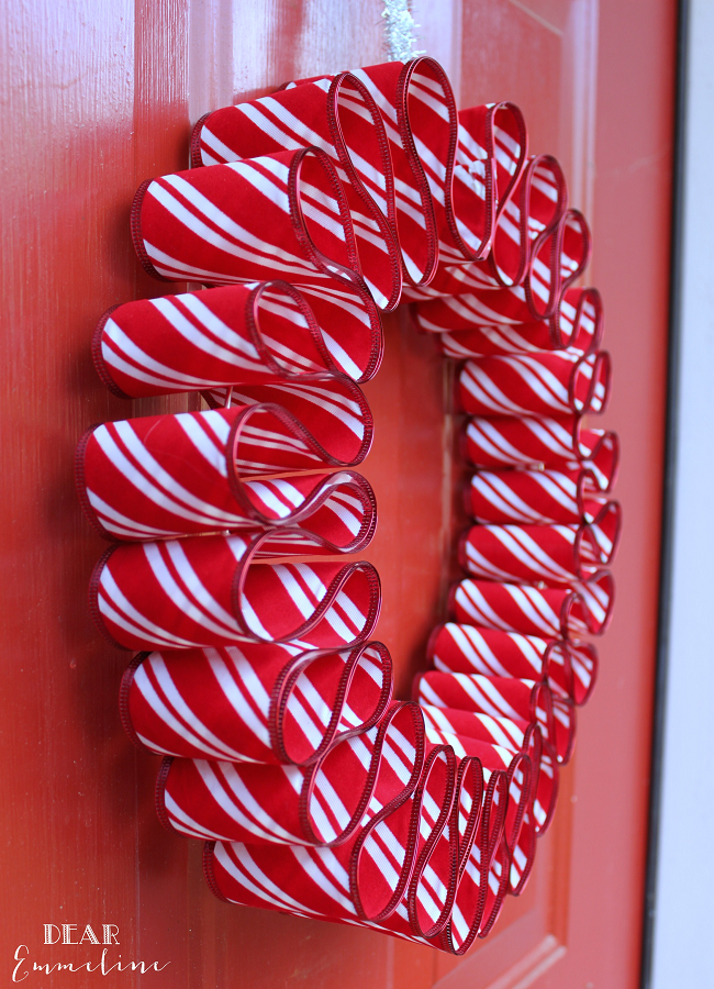 Christmas Ribbon Candy Wreath