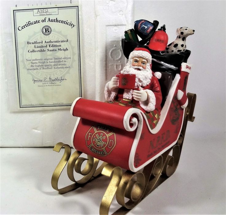 Christmas sleigh collectibles