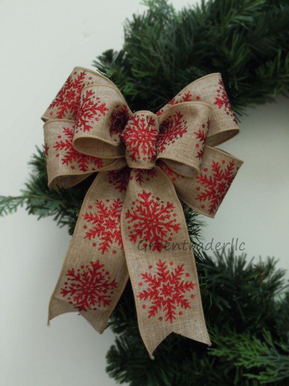 Christmas Tree Burlap Bow Photo