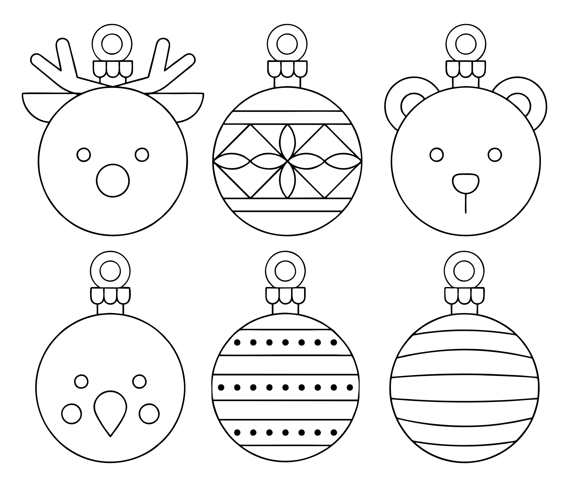 Christmas Tree Ornaments Template