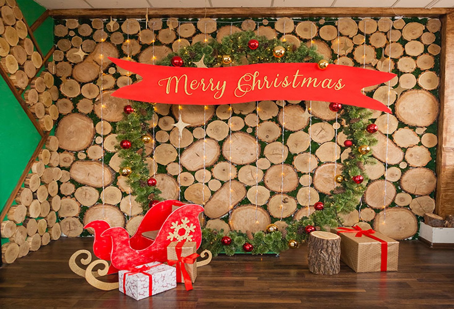 Christmas tree photography backdrop ideas