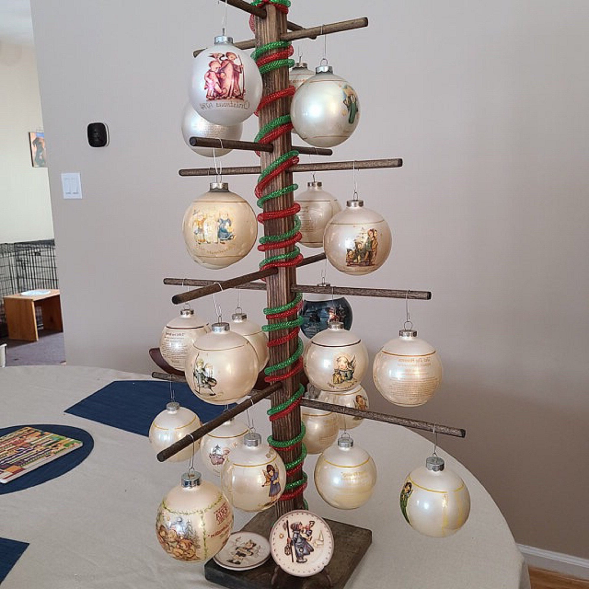 Christmas Tree Stand with Ornaments