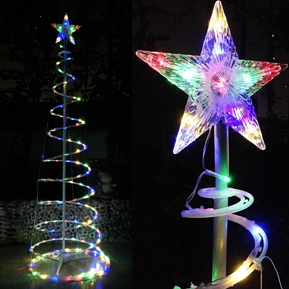 Color-Changing LED Spiral Tree