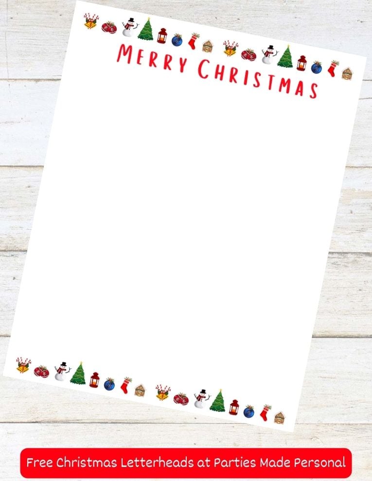 DIY Christmas Letterhead Template