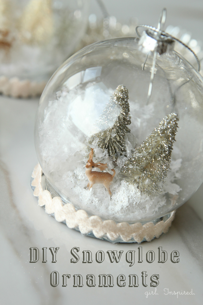 DIY Snow Globe Ornaments