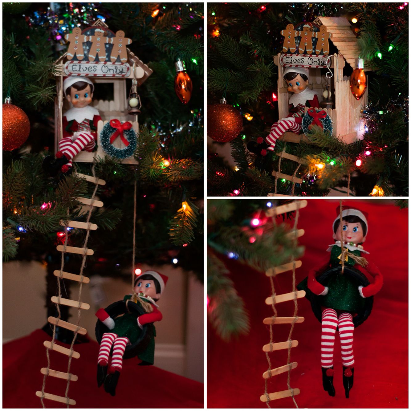 Elf On The Shelf Christmas Tree Ladder Ideas