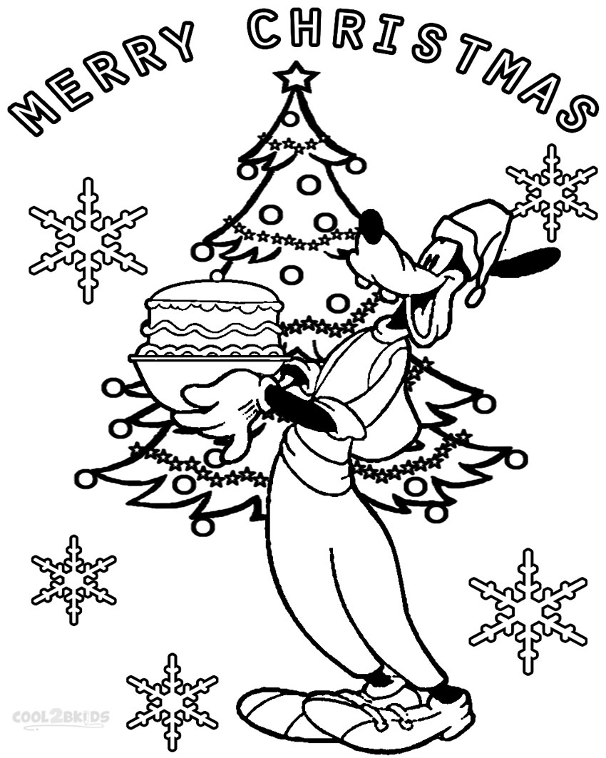 Free goofy Christmas coloring pages for kids