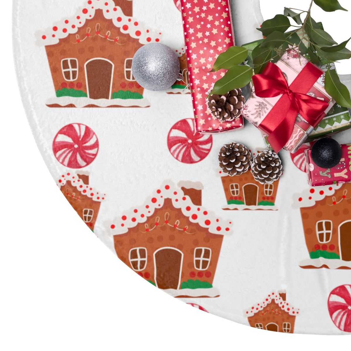 Gingerbread House Christmas Tree Skirt