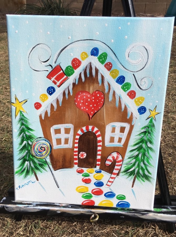 Gingerbread House Painting