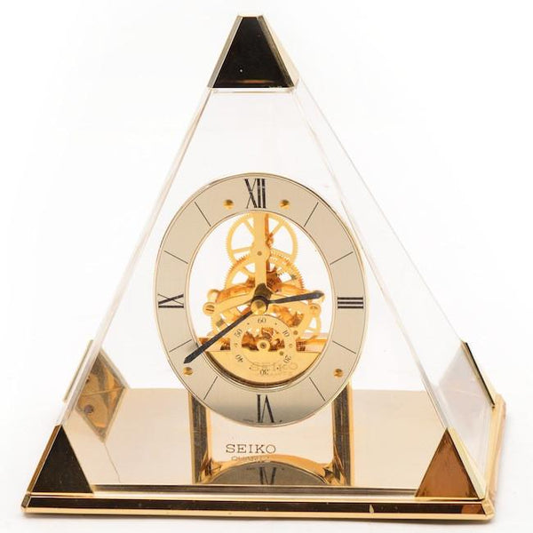 Glass clock pyramid