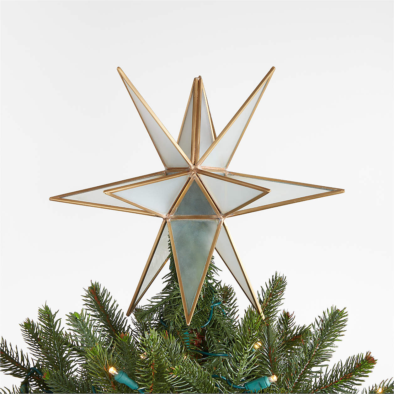 Glass Star Christmas Tree Topper